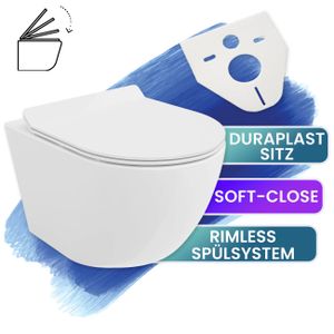 WC-Toilette: Schüssel Weiß mit Klosettsitz Slim Soft-Close | BADLAND ROLO