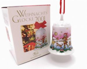 Porzellanglocke Weihnachtsglocke 2001 - Hutschenreuther - in