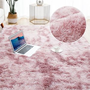 Hochflor Teppich 160x230 cm Langflor Shaggy Teppiche für Wohnzimmer flauschig Bettvorleger Schlafzimmer Outdoor Pink