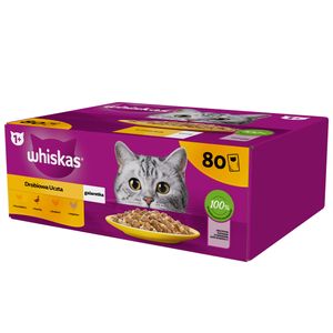 Whiskas Saszetka Galaretka Drób 80x 85g mokra karma dla kota