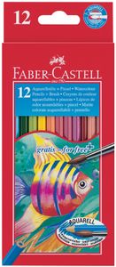 FABER-CASTELL Buntstifte KINDER AQUARELL 12er Kartonetui