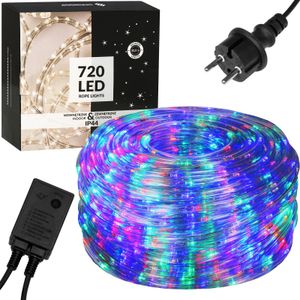 Lichtschlauch 720 LED Lichterkette 31,5 Meter Programmer 8 Funktionen IP44 multikolor