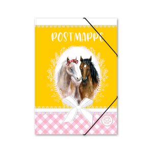 itenga Postmappe Gummizugmappe  A4 Motiv Pferde