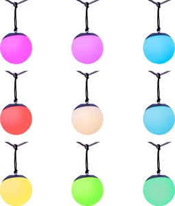 LED Akku Hängelampe Hängeleuchte RGBW für Innen und Außen Bojen-Optik Gartenleuchte Terassenlampe