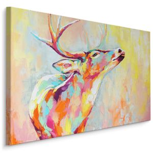 Báječné plátno IMPRINT 70x50 cm XXL Art Print Deer abstraktní malba
