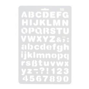 Englische Alphabetnummer DIY Scrapbook Zeichnungsvorlage messen Herrscher Schablone- Weiß 18