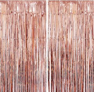 Jonami Lametta Vorhänge Rosegold, 2X Folie Fransen Vorhang Schimmer, Metallic Tinsel Vorhange Hintergrund Fringe Glitzervorhänge Fransenvorhang Metallfolie fur Party Deko Geburtstagsdeko -2stk- Jonami Lametta Vorhänge Rosegold, 2X Folie Fransen Vorhang Schimmer, Metallic Tinsel Vorhange Hintergrund Fringe Glitzervorhänge Fransenvorhang Metallfolie fur Party Deko Geburtstagsdeko -2stk-