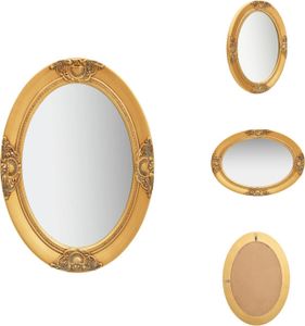 vidaXL Wandspiegel im Barock-Stil 50 x 70 cm Golden -  Spiegel