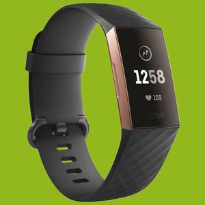 Für Fitbit Charge 3 / 4 Kunststoff / Silikon Armband für Männer / Größe L Schwarz Uhr