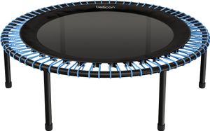 bellicon Fitness Trampolin 112cm (Blau) |Stabile Schraubbeine & Seilring-Federung bis 150kg (Extra Stark) | Dreiteiliger Rahmen |  Germany