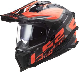LS2 Explorer MX701 Alter fiberglas Endurohelm :  matt-schwarz-neonorange  L (59/60)
