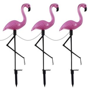 3 Stück Solarlampe Flamingo Gartenstecker Solar Beleuchtung 21151