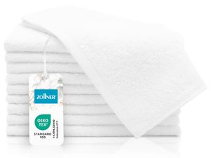 Gästehandtücher 10er Set, Baumwolle, 30x50 cm, weiß