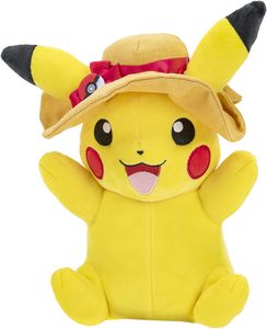 Pokemon - Plüschfigur - Pikachu mit Sommerhut (20cm) Kuscheltier Stofftier