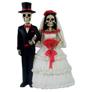 Skelett Hochzeits Brautpaar 14,5cm