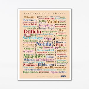 Poster Siegerländer Wörter (50x70 cm)