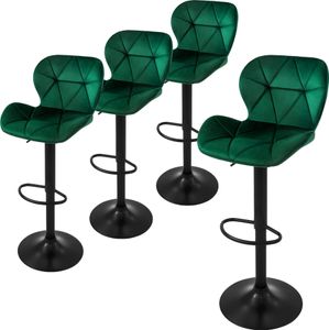 ML-Design 4er Set Barhocker Tresenhocker 360° drehbar, Gepolsterter Barstuhl mit Rückenlehne und Fußstütze, 59-79 cm