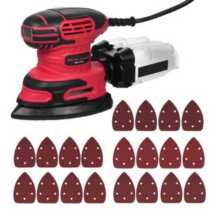 Detailschleifer Set 220W 13.000OPM elektrischer Schleifmaschine mit Staubsammler,  leistungsstarker Schleifer mit 20 Schleifpapieren und Staubboxer