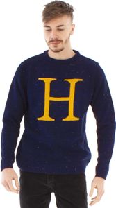 Harry Potter - svetr "Písmeno H" pro muže/dámy uni - vánoční design NS6608 (XXL) (modrý)