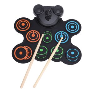 Elektronické podložky pod bicie, Elektronická podložka na cvičenie bubna, Roll Up Drum, Roll Up Drum Practice Pad, Roll Up Drum Pad, Drum Pad s reproduktorom
