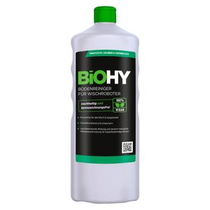BiOHY Bodenreiniger für Wischroboter (1l Flasche) | Konzentrat für alle Wisch & Saugroboter mit Nass-Funktion | nachhaltig & ökologisch
