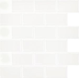 LARS360 10 sztuk naklejek ściennych mozaika kuchenna folia 3D naklejki na płytki folia samoprzylepna PVC [błyszcząca biel]