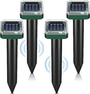 Mole Repeller Vole Repeller,Maulwurfschreck, Maulwurfschreck, Mäuse vertreiben,Wühlmausschreck,Mäuse vertreiben ultraschall, Solar-Maulwurfschreck, 4 Stück