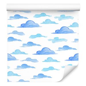 10m VLIES TAPETE Rolle Kinderzimmer Himmel Wolken Ornamente Aquarell XXL