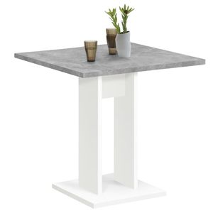 Jedálenský stôl FMD 70 cm betón sivý a biely