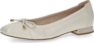 Caprice Damen Ballerina Karree Leder 9-22104-20, Größe:38 EU, Farbe:Beige