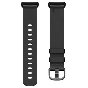 fitbit Charge 5, Leather Band,Black,Large