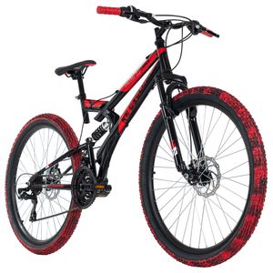 Mountainbike Fully 26'' Crusher schwarz-rot RH 44 cm KS Cycling
