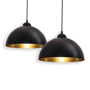 Design Pendelleuchte schwarz-gold Hängeleuchte Küche Deckenlampe