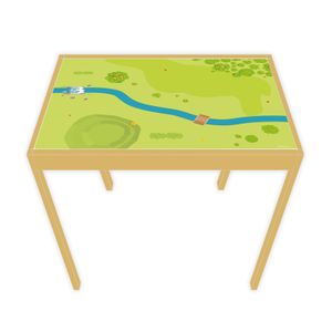 nikima - Spielfolie/ Möbelfolie für IKEA LÄTT Spieltisch Wald & Wiese Aufkleber Sticker Kinderzimmer (Möbel nicht inklus