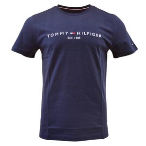 Tommy Hilfiger Herren Logo T-Shirt, Blau L