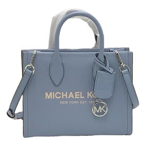 Michael Kors Mirella Small Pebbled Leather Crossbody Bag Blassblau