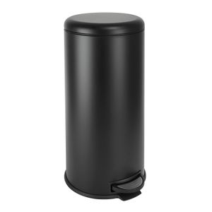 Mülleimer 30 L groß - schwarz mit rotem Schwingdeckel - wasd, € 32,15