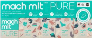mach m!t PURE Taschentücher 4-lagig - extrem weich & frei von Bleichmitteln - 15x10 Pack -  Germany - recycelbar - aus recyceltem Karton
