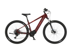 FISCHER E-Bike Pedelec MTB Montis 7.0i, Rahmenhöhe 43 cm, 29 Zoll, Akku 630 Wh, Mittelmotor, Kettenschaltung, LCD Display, purpurrot