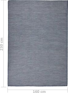 vidaXL Outdoor-Teppich Flachgewebe 160x230 cm Blau