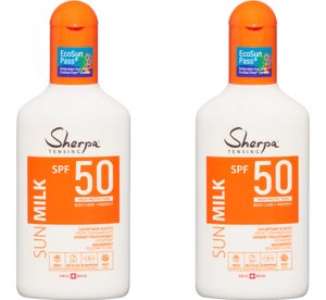 Sherpa 2x175ml Tensing Sonnencreme LSF 50 Vegane Sonnencreme UVA/UVB Schutz Dermatolgisch getestet