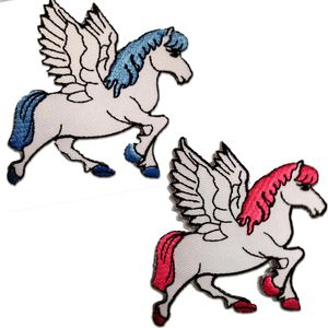 Einhorn Pferd - Aufnäher, Bügelbild, Aufbügler, Applikationen, Patches, Flicken, Zum Aufbügeln, Größe: 7,5 x 7,5 cm