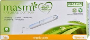 Masmi Tampony z aplikatorem z bawełny organicznej Regular, 16 sztuk