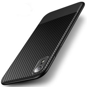 iPhone XR Hülle AVANA Schutzhülle Silikon TPU Slim Case Schwarz Cover Carbon Optik