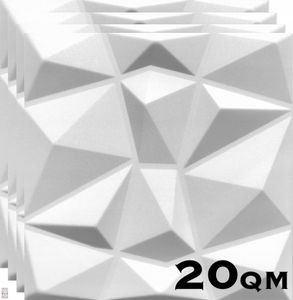 (!!! Sparpaket !!!) 3D Wandpaneele Wandverkleidung Deckenpaneele Platten Paneele Wandtattoos Polystyrol XPS (20 qm <=> 80 Stück)