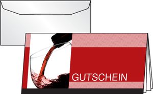 SIGEL DC404 Gutschein-Karten (inkl. transparente Umschläge), Vino Rosso, DIN lang (2/3 A4), 10 Karten