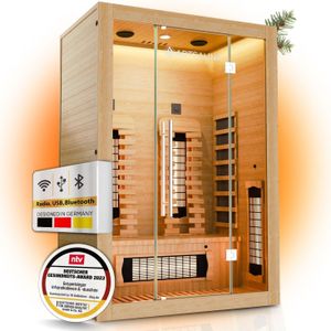 Artsauna Infrarotkabine Kiruna130 Premium - Vollspektrum- & Flächenstrahler, 2 Person Artsauna Infrarotkabine Kiruna130 Premium - Vollspektrum- & Flächenstrahler, 2 Person