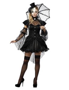 Gothic Ragdoll Halloween Damenkostüm schwarz