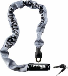 Kryptonite Keeper 785 I.C. Kettenschloss, 85 cm, 7 mm 3T Manganstahl, wetterfester Nylonüberzug, 2 ergonomische Schlüssel, Bohr- und Picking-resistenter Scheibenzylinder