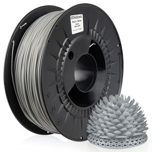 MIDORI® 3D Drucker 1,75mm PLA Filament 1kg Spule Rolle Premium Silber RAL9006